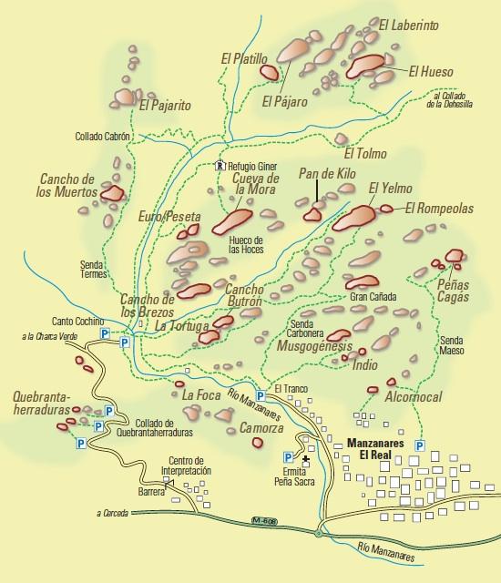 Mapa de la Pedriza